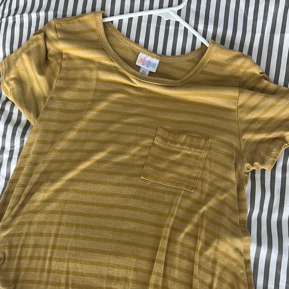 Yellow Striped Kids Shirt